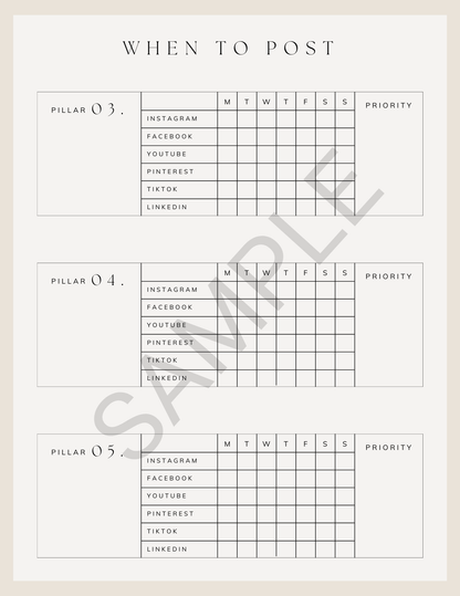 Social Media Planner - Canva Template & Printable - All Things Real Estate