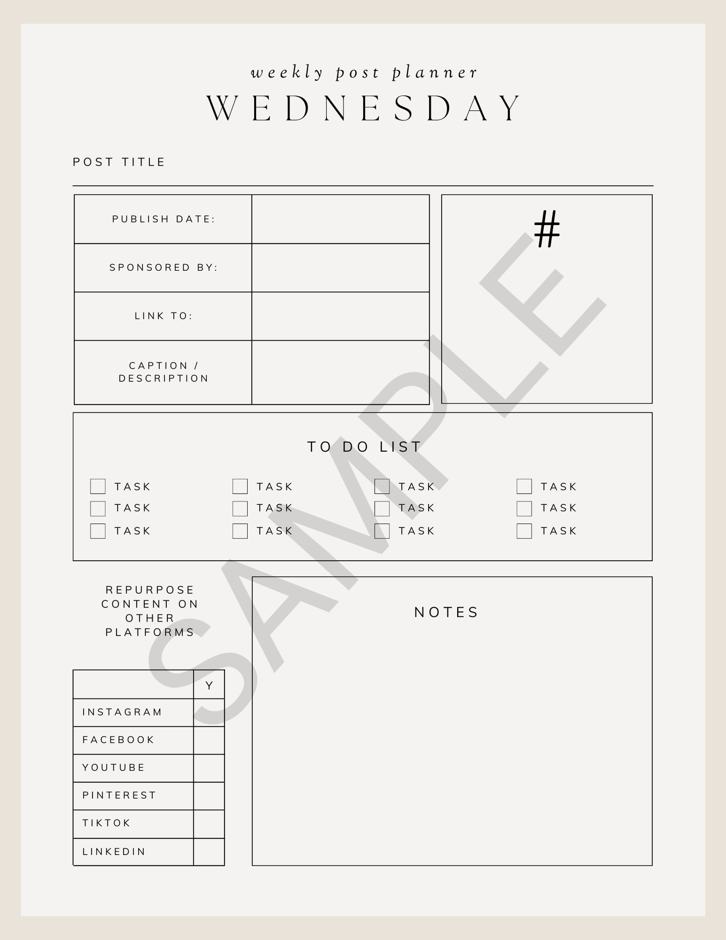 Social Media Planner - Canva Template & Printable - All Things Real Estate