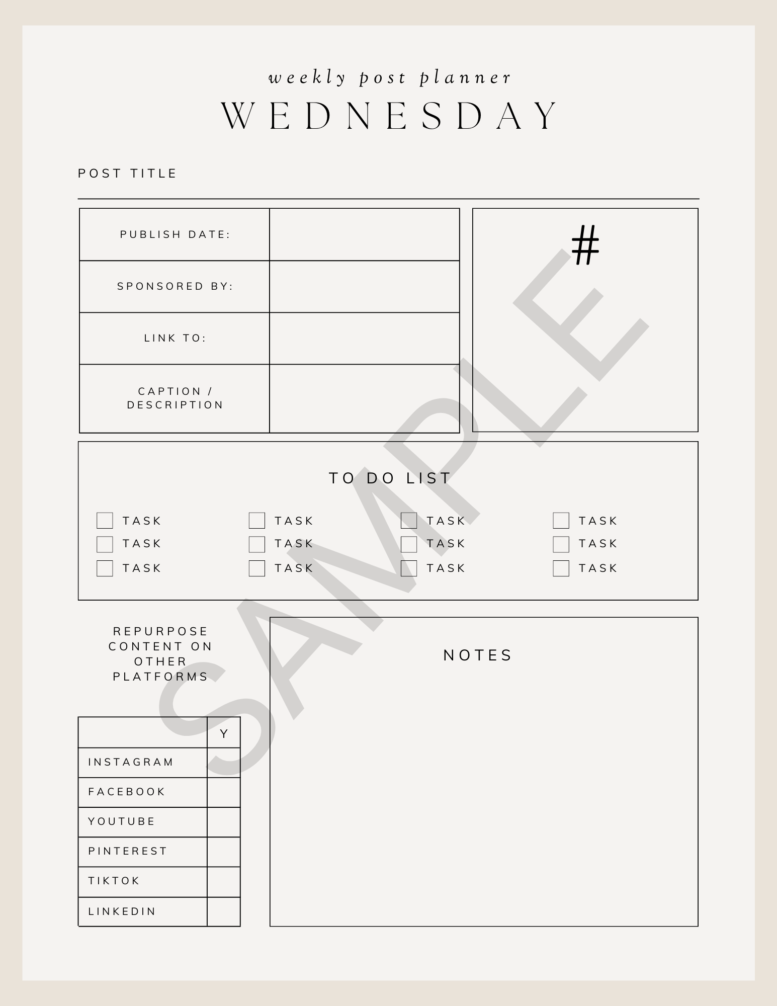 Social Media Planner - Canva Template & Printable - All Things Real Estate