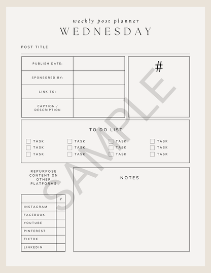 Social Media Planner - Canva Template & Printable - All Things Real Estate