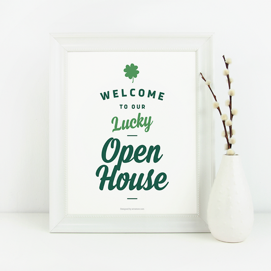 St. Patrick's Day Open House No.1 - Downloadable from All Things Real Estate Store