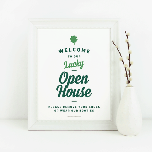 St. Patrick's Day Shoe Sign No.1 - Downloadable from All Things Real Estate Store