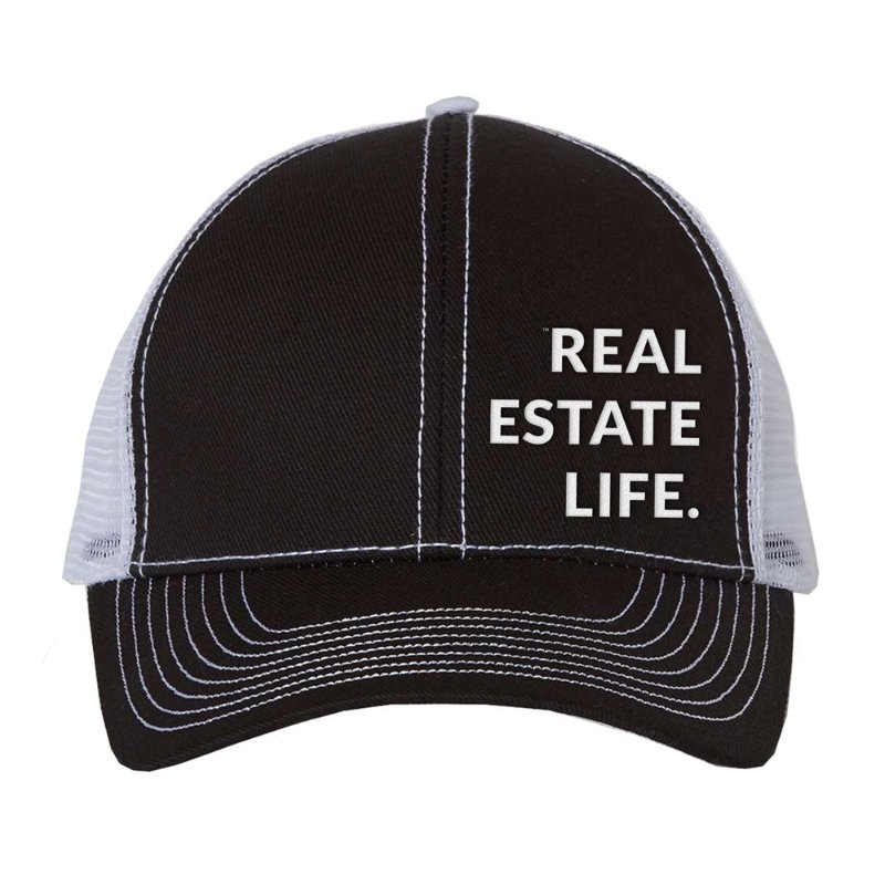 Trucker Hat - Real Estate Life.™ - Black & White - All Things Real Estate